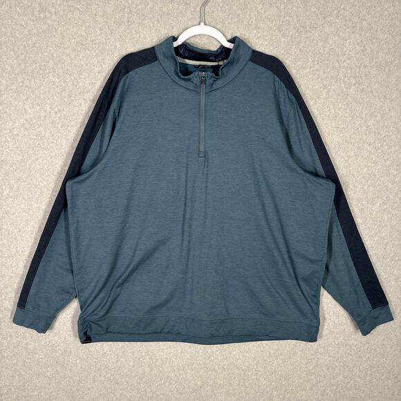 Puma Sweatshirt Mens 3XL Blue‎ 1/4 Zip Golf Performance Activewear Pullover - Picture 1 of 12